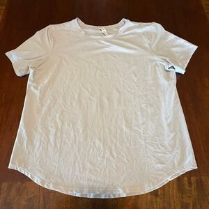 Lululemon Athletica White Performance Tee Athletic Training Shirt